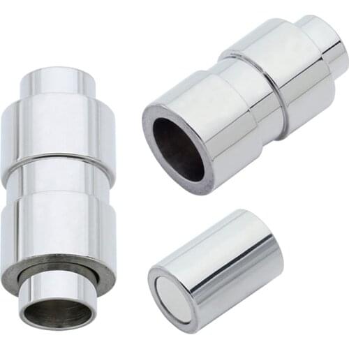 2sets/lot Stainless Steel Magnetic Clasps Fits for 5mm Round Leather Cord Necklaces & Bracelets Connectors Jewelry Making