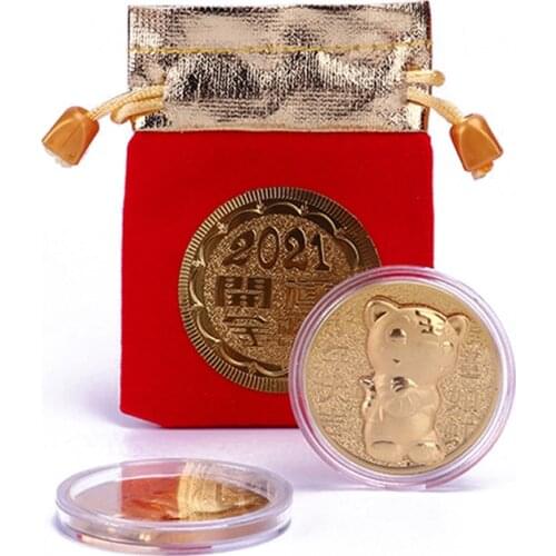 2022 China New Year Tiger Year Original Commemorative Gold Coin Envelope Crafts