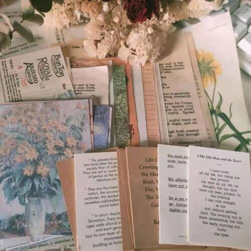 258 PCS Vintag English PVC Stickers Retro Diary Cutes Memo Material Paper Diy Journal Planner Scrapbooking Decoration Stationery