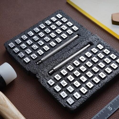 36Pcs/set Alphabet Letters & Number Stampers Set 4mm/6mm Steel Punch Metal Letter Punching Leather Tools