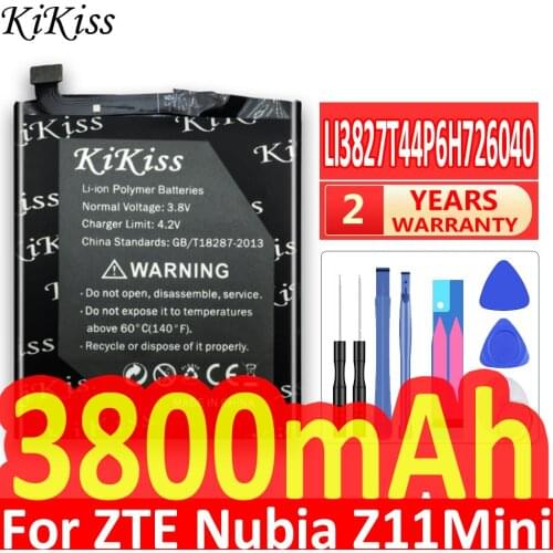 3800mAh High Capacity Battery Li3827T44P6h726040 For ZTE Nubia Z11 Mini NX529J Mobile Phone Battery +Free Tool
