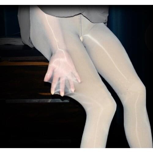 912 Needle 8D Woman Ninth Pants Breathable Crotchless Butt Lift Invisible Silk Stocking Shiny Open Crotch Ankle-length Leggings