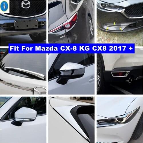 Exterior Refit Kit Front / Rear Fog Lights Eyelid / Window Wiper / Rearview Mirror Cover Trim For Mazda CX-8 KG CX8 2017 - 2021