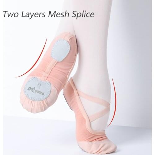 Summer Elastic Mesh Ballet Shoes Soft Split Sole Women Girls Ballet Slippers High Quality Ballerina Dance Shoes