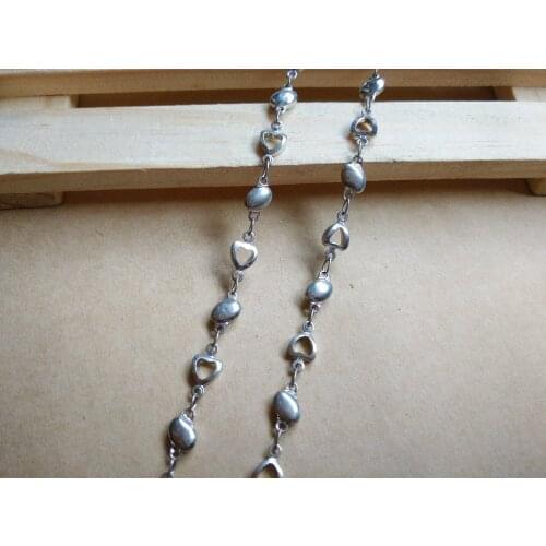 Free shipping bracelet necklace material DIY steel chain accessories Jewelry parts brass chain/5.2*2.6MM heart SMB1051