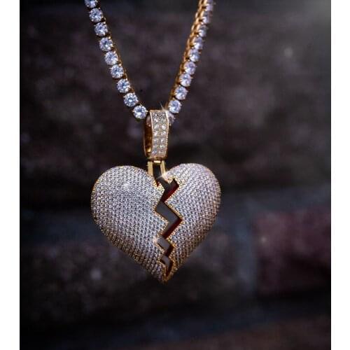 Iced Out Gold Rhinestone Key of Life Egypt Ankh Cross Pendant Mens Women Hip Hop 4mm Tennis Chain Crystal Necklace Jewelry