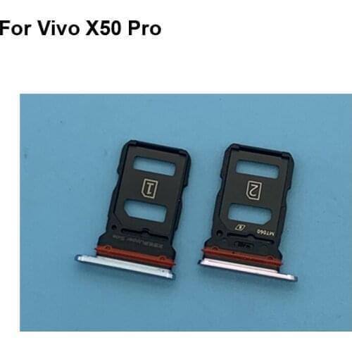 For Vivo X50 Pro New Tested Good Sim Card Holder Tray Card Slot For Vivo X 50 Pro Sim Card Holder Replacement Parts X50Pro
