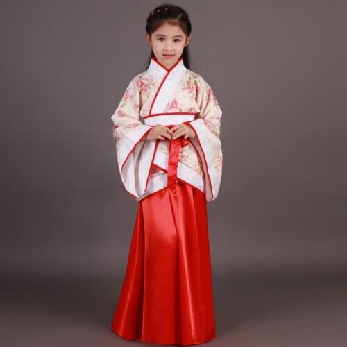 Childrens costume small seven fairy princess dress guzheng performance costume Tang Hanfu Tang Chaogui girl childrens clothing