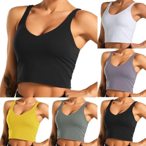 Womens Sports Bra Seamless Yoga Bras Gym Workout Tank Tops U-shaped Back Design Vest For Fitness Yoga Running Sports Tops