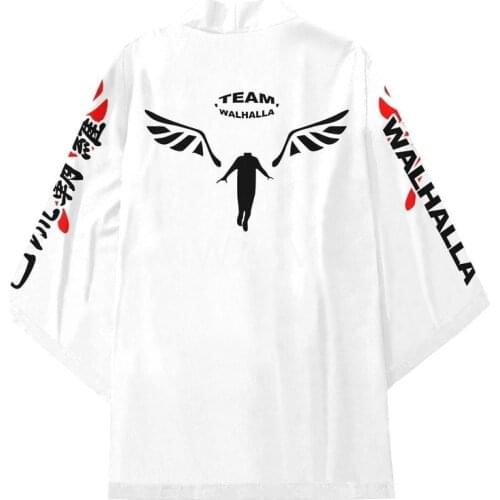 Tokyo Revengers Cosplay Cloak Anime Printed top Hanagaki Takemichi Ken Ryuguji Haori Kimono Zipper Hoodie