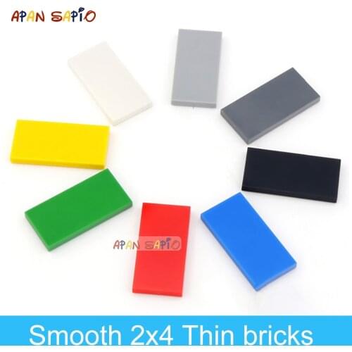 80pcs DIY Building Blocks Figures Bricks Smooth 2x4 Educational Creative Size Compatible With 87079 Plastic Toys for Children