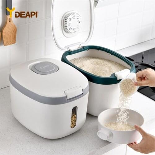 YDEAPI Kitchen Container Bucket Nano Insect-Proof Moisture-Proof Rice Box Grain Sealed Jar Home Storage Pet Dog Food Store Box