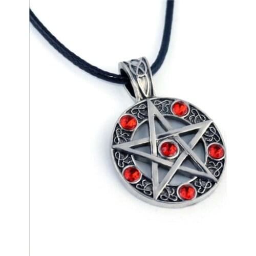 New Woman Men Retro Necklace Pentagram Pentacle Five-Pointed Star Wicca Pagan Dean Winchester Pendant Gothic Jewelry