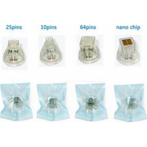 Disposable Consumable Cartridge Needle Tattoo Beauty Fractional RF Gold Cartridge 10pin 25pin 64pin and Nano Microneedle