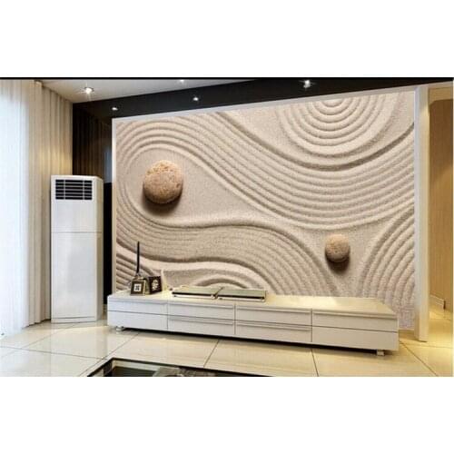 Custom Wallpaper 3d Photo Murals Gray Pebble Beach Sand living room Background Wall paper 3d papel de parede wallpaper