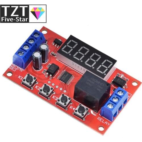 DC 5V 12V 24V 10A Adjustable Time Delay Relay Module 32 Modes LED Digital Timming Trigger Timer Control Switch Pulse Cycle