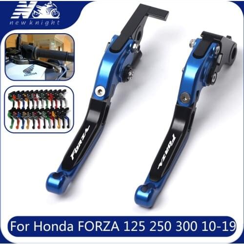With Logo For Honda Forza300 Forza250 Forza125 2010-2019 Motorcycle Aluminum Adjustable Foldable Extending Brake Clutch Levers