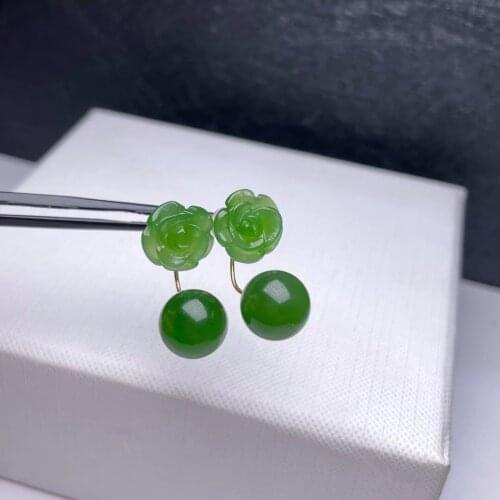 SHILOVEM 18k yellow gold Natural Jasper drop earring classic fine Jewelry women wedding women gift new myme111000hby