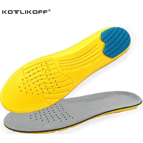KOTLIKOFF Memory Foam Insoles foot pads Shock Absorption Cushion Breathable Running Athletic Insoles for Shoes inserts Men Women