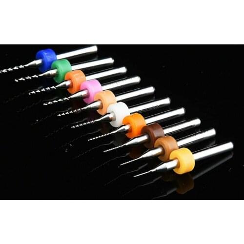 1set Round Shank Tungsten Steel PCB Drill Bits For Print Circuit Board Mini CNC Drilling Bit Set Micro Engraving End Mill 0.1-1m