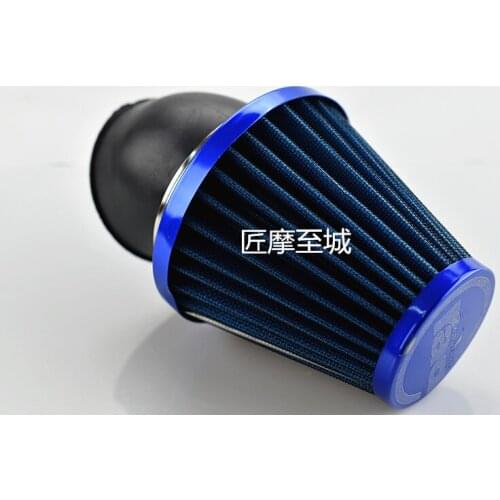 Partol Motorcycle Air Filter 48mm blue/silver/green Air Cleaner Intake Filter For Scooter Chopper Cruisers ATV Moto Bike
