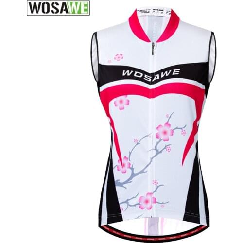 WOSAWE Mountain Bike Riding Vest Motorcycles Motocross Vest Sleeveless Reflective Slim Waistcoat Waistcoat Vest for Women