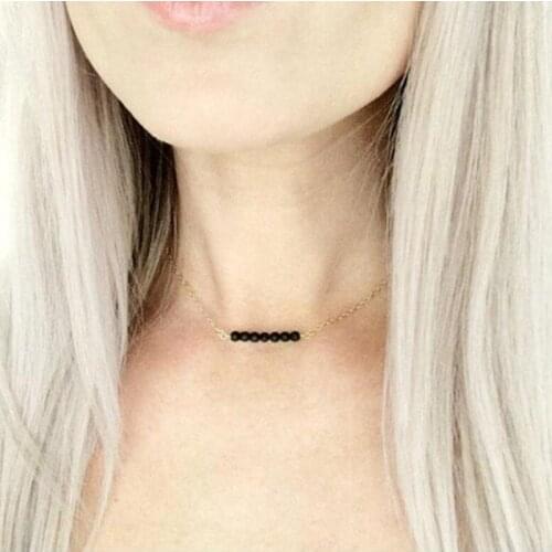 Gold/Silver Color Aromatherapy Essential Oil Perfume Diffuser Mini Black Lava Stone Beads Charms Pendant Necklace Jewelry Gift