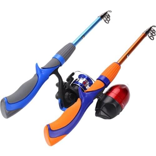 1.2m 1.4m Short Section Spear Handle Carbon Fiber Rod Superhard Boat Ice Fly Lure Fishing Rod Reel Spinning Wheel Tackle Set