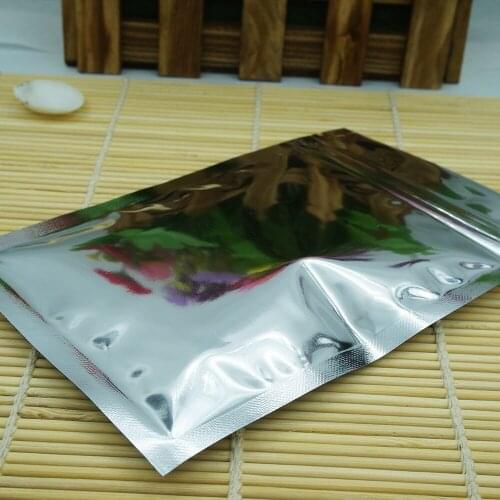 10x15cm,100pcs/lot X Silver plating Aluminium foil Zip Lock bag - Mylar foil plastic pouches resealable zipper clip grip seal