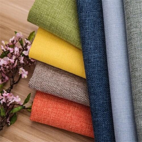 150cm Width Faux Linen Fabric Yarn Dyed Upholstery Fabric Old Coarse Cloth Canvas For Sofa,Pillow,Beige,Grey,Black,by the meter