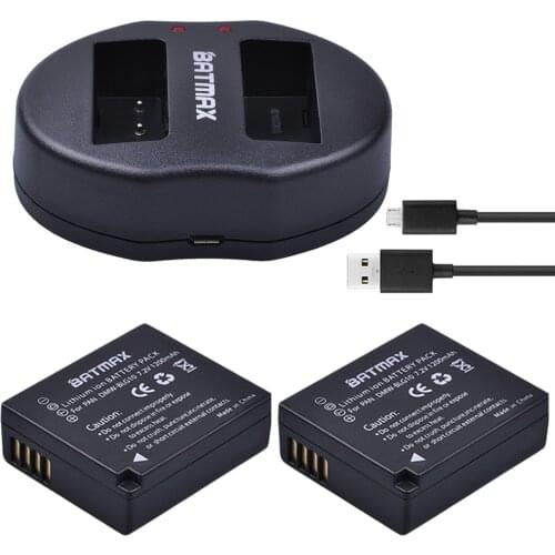 2pcs DMW-BLG10 DMW BLG10 DMW-BLE9 Camera Battery +USB Dual Charger for Panasonic DMC GF6 GX7 GF3 GF5 DMW-BLG10GK LX100 GX80 GX85
