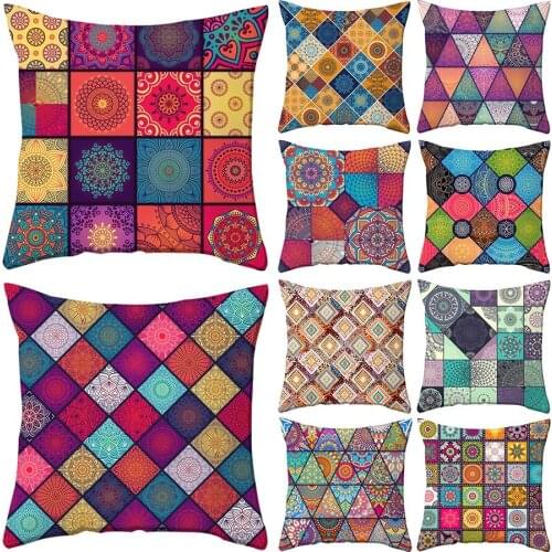 45*45cm Double Sided Mandala Pillowcase Home Decorative Pillow Cover Sofa Cushion Cover 150x100/200x150/230x180cm