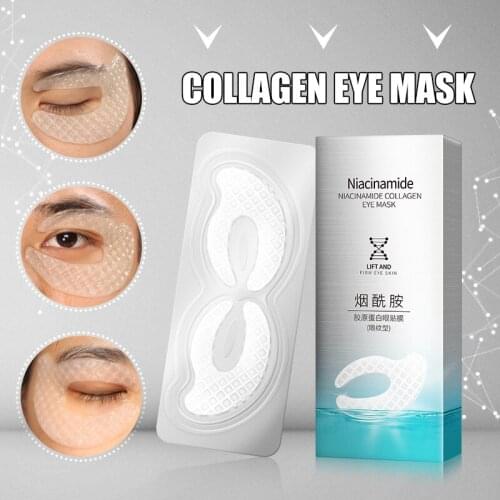 7Pairs/set Niacinamide Water-dissolved Collagen Eye Mask Remve Dark Circles Moisturizing Gel Eye Patch WH998