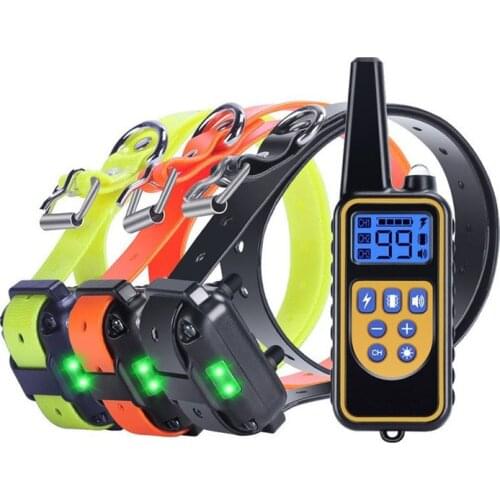 800m Electric Remote 3 Dog Anti Bark Control Device Rechargeable Dog Training Aids Waterproof Dog Training Collars Anti-Barking