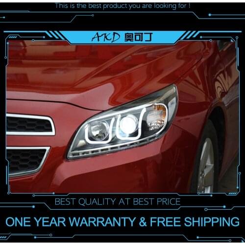 AKD tuning cars Headlight For Chevrolet Malibu Headlights LED DRL Running lights Bi-Xenon Beam Fog lights angel eyes Auto levels