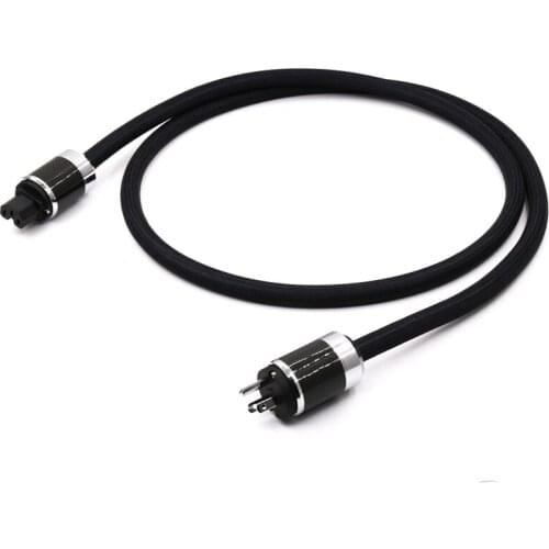 Audio grade OFC Copper US Power Cord Cable HIFI Power Cable with carbon fiber power plug