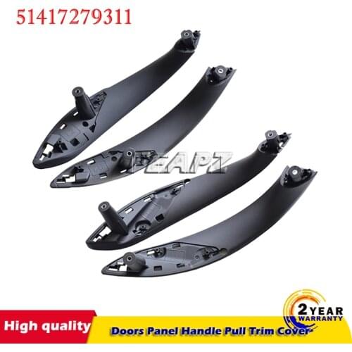 Black For BMW F30 316d 318d F31 320i 325d 11-19 Inner Doors Panel Handle Pull Trim Cover 51417279311 51417279312 51427281465