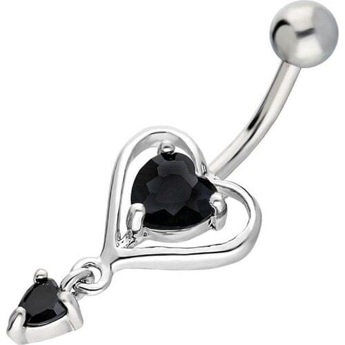 Getss 3503 Prg083A Heart Model Steel Navel Piercing