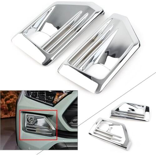 RAV 4 Chrome Car Front Fog Light Lamp Cover Trim For Toyota RAV4 Adventure 2019 2020 ABS