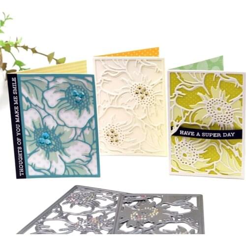 JMCRAFT 2021 Beautiful Flowers Background #17 Metal Cutting Dies DIY Scrapbook Handmade Paper Craft Metal Steel Template Dies