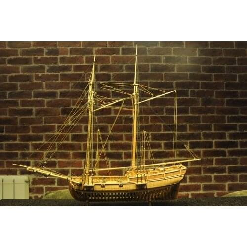 U.S. Navy Classic wooden ship model kit Scale 1/48 Hannah 1775 whole frame ship model