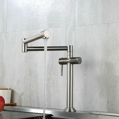 Kitchen faucet swivel kitchen mixer tap sink tap foldable kitchen tap 5 color Fashion Europe style total brass black oil brushed