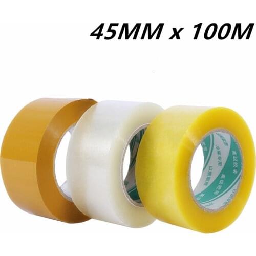 45MM * 100M High Viscosity Clear Packaging Sealing Tape High Adhesive Box Carton Packing Tape High Strength Transparent Tape
