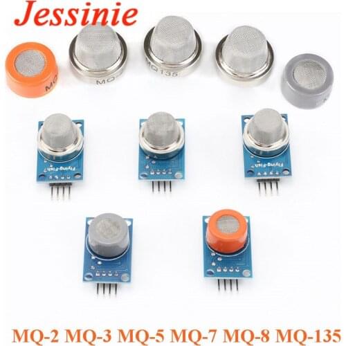 MQ-2 MQ-3 MQ-5 MQ-7 MQ-8 MQ-135 Detection Smoke Methane liquefied Gas Sensor Module for Arduino Starter DIY Kit