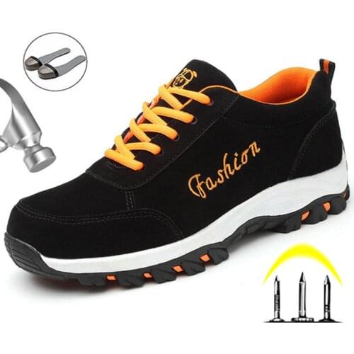 Dropshipping Male Work Safety Boots Steel Toe Safety Shoes Anti-puncture Indestructible Shoes Men Boots Work Sneakers Male Shoes