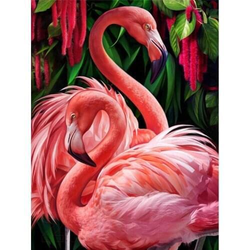 Animal Bird Flamingo DIY Embroidery Cross Stitch 11CT Kits Needlework Craft Set Cotton Thread Printed Canvas Home Sale