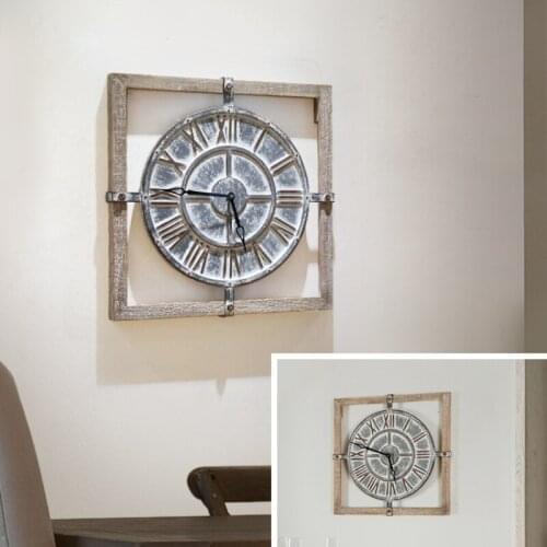 Wall clock retro living room home clock decoration creative art clock personality ins pastoral decoration clock