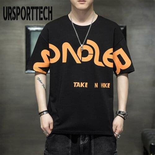 New Summer T-shirt Mens Oversize Cotton O-neck Print Men Tshirt Short Sleeve Breathable Sports Leisure Boys Mens T-shirt Tops
