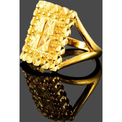 Wedding Bands Yellow Gold Color Big Square Engagement Rings For Women Bague Femme Anillos Bridal Jewelry Accessories Bijoux Gift