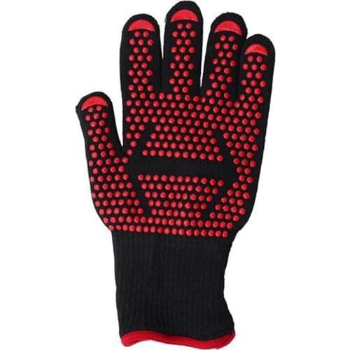 Barbecue Gloves Kitchen Grill Gloves Protective Equipment Heat-Resistant Silicone Chef Baking Gloves